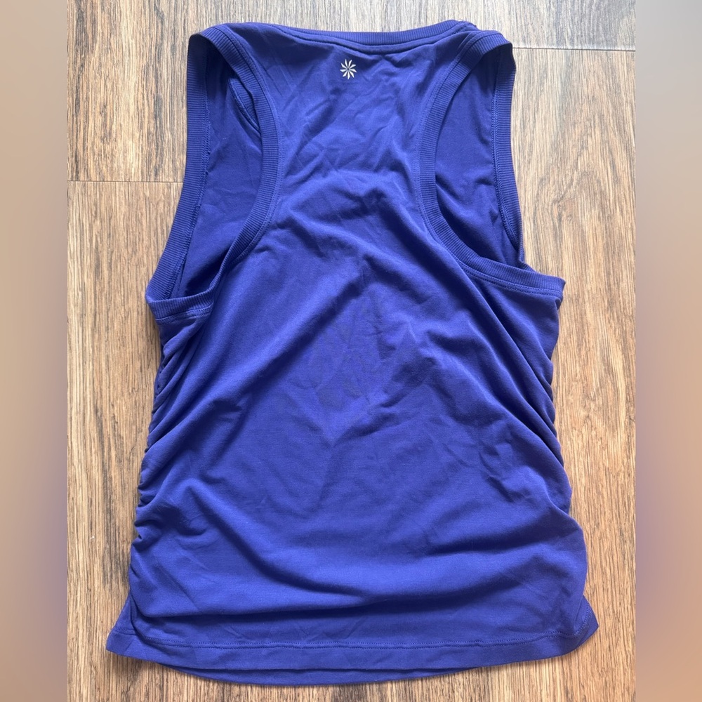 Athleta Purple/Blue Ruched Racerback Tank Top - Picture 3 of 3